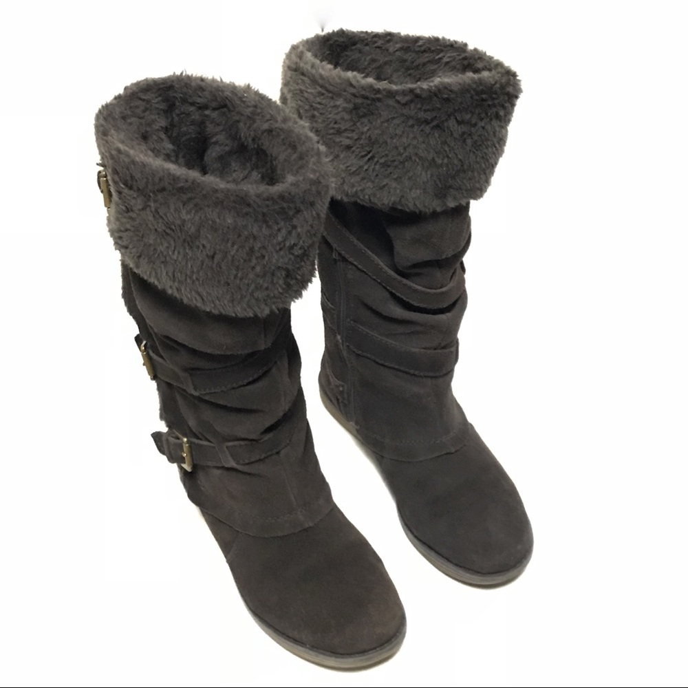 BareTraps fur lined buckle boots size 9